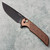 Pro-Tech Mordax Button Lock Flipper Rose Gold 17-4 Steel Nexus Textured Handle DLC MagnaCut Blade Pearl Button (BLEM)