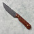 Toor Knives Administrator Fixed Blade Ironwood Handle Black Blade