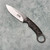 Harm Edged Tools Custom Utility Ring Fixed Blade Copper Carbon Fiber Handles Satin Blade