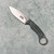 Harm Edged Tools Custom Utility Ring Fixed Blade Artisanal Carbon Fiber Handles Satin Blade