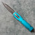 Microtech Dirac Delta D/E Turquoise Handle Satin Full Serrated Blade 227-6TQ
