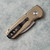 Pro-Tech Runt 5 Wharncliffe AlBronze Textured Handle 2 tone Blade Pearl Button