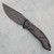 Custom Knife Factory CKF Sokosha Frame Lock Blackwash Titanium Handle w/ Marbled Carbon Fiber Inlays Blackwash M398 Blade