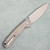 CJRB Large Pyrite Button Lock Titanium Handles Stonewashed Drop Point Blade J1925L-Ti (Pre-owned)