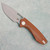 Gecko Customz Sikora Lite Non Flipper Liner Lock Brown Micarta Handles Stonewash Blade