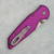 Pro-Tech TR-3 Integrity Button Lock Relic Textured Purple Handle Stonewash Blade INT105-PURPLE