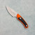Buck 662 Alpha Scout Fixed Blade Orange GFN Handles w/ Versaflex Inlays Stonewash Blade 13722