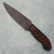 Winkler Knives Drop Point Crusher Fixed Blade Sculpted Maple Handle Black Blade