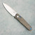 Reate PL-6 Pivot Lock Front Flipper Green/Black Micarta Handle Belt Satin Blade
