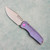Vero Engineering Nova Mini Frame Lock Purple Titanium Handle Stonewash Blade Pink Accents (Pre-owned)