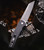 Pro-Tech Malibu Button Lock Flipper Reverse Tanto Black Dragon Scale Textured Handle Acidwash MagnaCut Blade 5435-AW