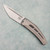 Tashi Bharucha Large Krypton Kickstop Flipper Titanium Handle w/ Carbon Fiber Inlay Hand Satin Blade