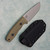 Reiff Knives Circadian Fixed Blade Green Canvas Micarta Handle Stonewash MagnaCut Clip Point Blade