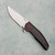 Reate Jack Jr. Frame Lock Integral Black Aluminum Handle w/ Carbon Fiber Inlays Satin Blade Red Collar