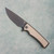 Chaves Knives Liberation Street Integral Flipper S/E Bright Stonewash Titanium Handle DLC Blade