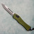 Heretic Knives Hydra V4 S/E OTF Auto OD Green Handle Battleworn Full Serrated Blade H407-5C-GRN