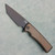 Chaves Knives Liberation Street Integral Bronze Titanium Handles Black PVD Tanto Chisel Blade