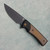 Chaves Knives Liberation Street Integral Black Tumbled PVD Titanium Handles with/Bronze Titanium Inlays Black PVD Drop Point Blade