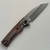 Chaves Knives Sangre Street Integral Titanium Handles w/ Brown Micarta Inlays Hand Satin Chisel Ground Blade