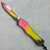 Heretic Knives Hydra V4 Recurve OTF Auto Pink Lemonade Cel Shade H408-CS-PL