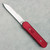 Chuck Gedraitis Switch Army Switch Blade Red Aluminum Scales w/ Titanium Liners Satin Nitro-V Blade