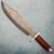 Bark River Bowie Fixed Blade Natural Canvas Micarta Handle Forced Patina A-2 Blade