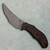 Bastinelli Creations Chopper S/E Fixed Blade Torched Micarta Handle Custom Serrated Dark Stonewash Blade