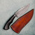 Jan Hafinec Custom Fixed Blade Ebony Wood Handle Signature Flamed Hamon Bowie Blade