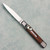 AKC Italian Slimline Leverletto Auto Wood Handle Satin Blade