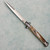 Frank Beltrame 11" Italian Stiletto Auto Stag Handles Polished Bayonet Blade