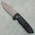 Pro-Tech Les George Rockeye Auto Solid Black Handle w/ Bruce Shaw Skull Acid Wash Blade LG361-AW