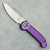 Microtech Marfione Select LUDT S/E Gen III Purple Haze Frag Titanium Handles Stonewash Standard Purple Accent 1135-10FRMS5