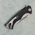Brian Tighe Custom Small Tighe Fighter Button Lock Flipper Black G10 Handle Damasteel Blade