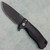LionSteel SR-22A BB Frame Lock Black Aluminum Integral Handle Black Blade (Pre-owned)