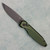 AKC X-treme Dandy Auto Green Handle Blackwash Blade DANDY-GB