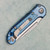 Microtech Marfione Select LUDT S/E Gen III Ice Blue Frag Titanium Handles Stonewash Standard Blue Accent 1135-10FRMS6