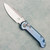 Microtech Marfione Select LUDT S/E Gen III Ice Blue Titanium Handle Stonewash Standard Blue Accent 1135-10MS11