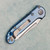 Microtech Marfione Select LUDT T/E Gen III Ice Blue Titanium Handle Stonewash Standard Blue Accent 1136-10MS11