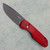 Pro-Tech Vero Synapse Black Aluminum Back Handle w/ Red Linen Micarta Lid DLC Blade SHOT26.VERO.1