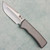Chaves Knives Redencion 229 Integral Titanium Handles w/ Stonewash Titanium Inlay Belt Satin Drop Point Blade