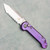 Microtech Marfione Select LUDT T/E Gen III Purple Haze Titanium Handle Stonewash Full Serrated Purple Accent 1136-12MS9