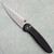 Pro-Tech Avalon Button Lock Knurled Black Handle Stonewash Blade PN1101