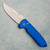 Pro-Tech Les George Rockeye Auto Solid Blue Handle Stonewashed MagnaCut Blade LG3101-BLUE