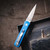 Pro-Tech Godson Solid Blue Handle Satin Blade 721-SATINBLUE