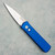 Pro-Tech Godson Solid Blue Handle Satin Blade 721-SATINBLUE