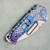 Medford Praetorian Ti Tanto Frame Lock Teal w/ Brushed Violet Dragon Skin Titanium Handles Tumbled Blade w/ Jimped Spine