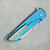 MachineWise Mojave Frame Lock Flipper Teal Fade Titanium Grenade Texture Handle Stonewashed S90V Blade