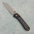 MKM Yipper Crossbar Lock Carbon Fiber Handle Damascus Blade Limited Edition