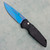 Pro-Tech TR-3 Nighthawk Black Handle Sapphire Blue Blade (BLEM)