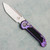 Microtech Marfione Select LUDT T/E Gen III Purple Haze Titanium Handle w/ Black Grip Tape Inlays Stonewash Standard Purple Accent 1136-10MS10